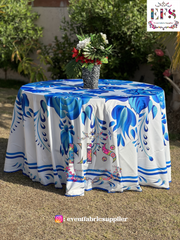 Blue Pottery Table Cover