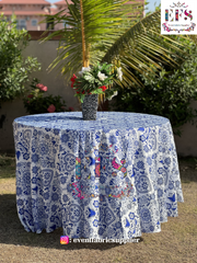 Blue Pottery Table Cover