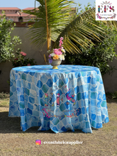 Blue Pottery Table Cover