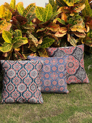 Ajrak-Themed Cushion Covers(Pair of 3)