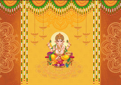 Ganpati style backdrop