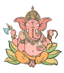 Baal Ganesha Lotus Charm