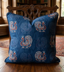 Elegant Peacock Charm Cushion Cover