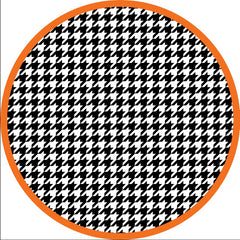 Black & White Check Round Table Cover