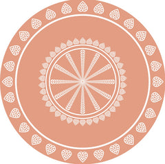 Peach Mandala Leaf Table Cover