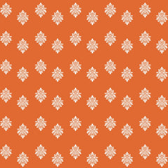 Orange Mughal Motif Backdrop
