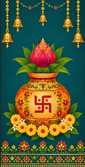 Shubh Kalash Lotus Shakti Scroll