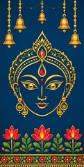 Maa Durga Divine Drishti Lotus Scroll