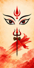Maa Shakti Trishul Drishti Scroll