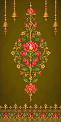 Royal Lotus Vine Elegance Scroll