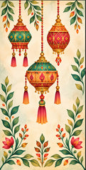 Royal Lantern Botanical Scroll