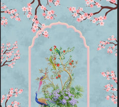 Blossom Peacock Garden Arch Backdrop