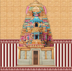Royal South Indian Temple Gopuram Backdrop