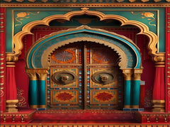 Royal Haveli Heritage Door Backdrop