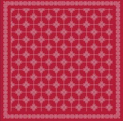 Crimson Kolam Jaal Backdrop