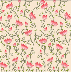 Blush Lotus Vine Pattern