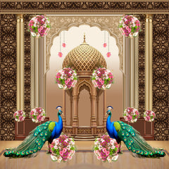 Royal Peacock Palace Backdrop