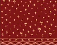 Royal Maroon Palm Silk Brocade Backdrop