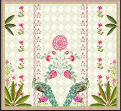 Floral Lattice Mughal Brocade Backdrop