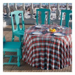 An Overlay in Chex design with the shade of Red