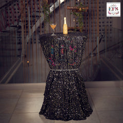 Black Shimmer table cover