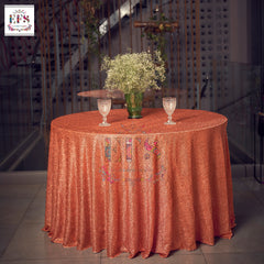 Orange shimmer table cover