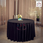 Black velvet table cover