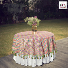 Mirror work tablecloth.