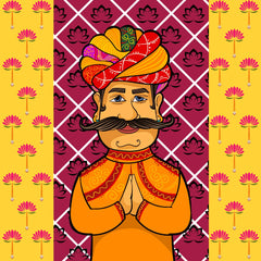 Rajasthani Welcoming Backdrop