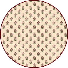 An overlay of flowers with a brown border
