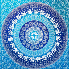 Historic Rajasthani Elephants Table Overlay