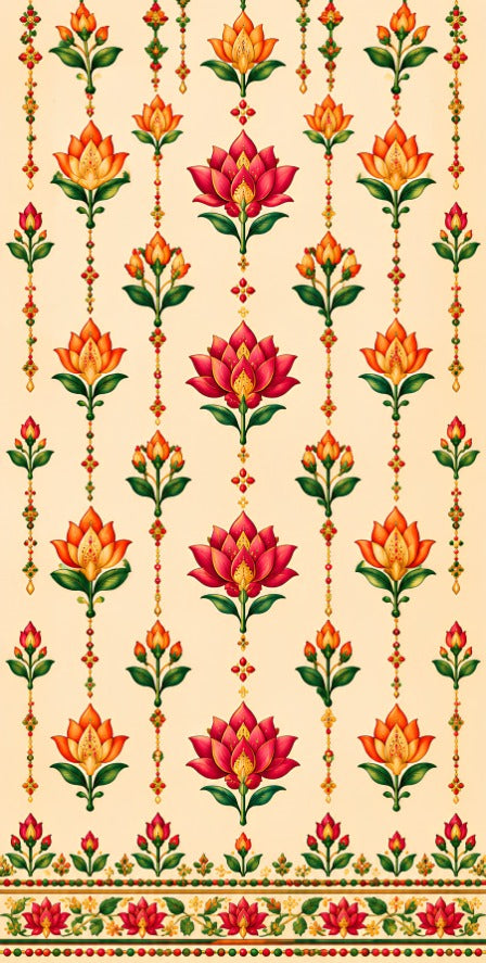 Lotus Blossom Harmony fabric scroll by Event Fabric Supplier