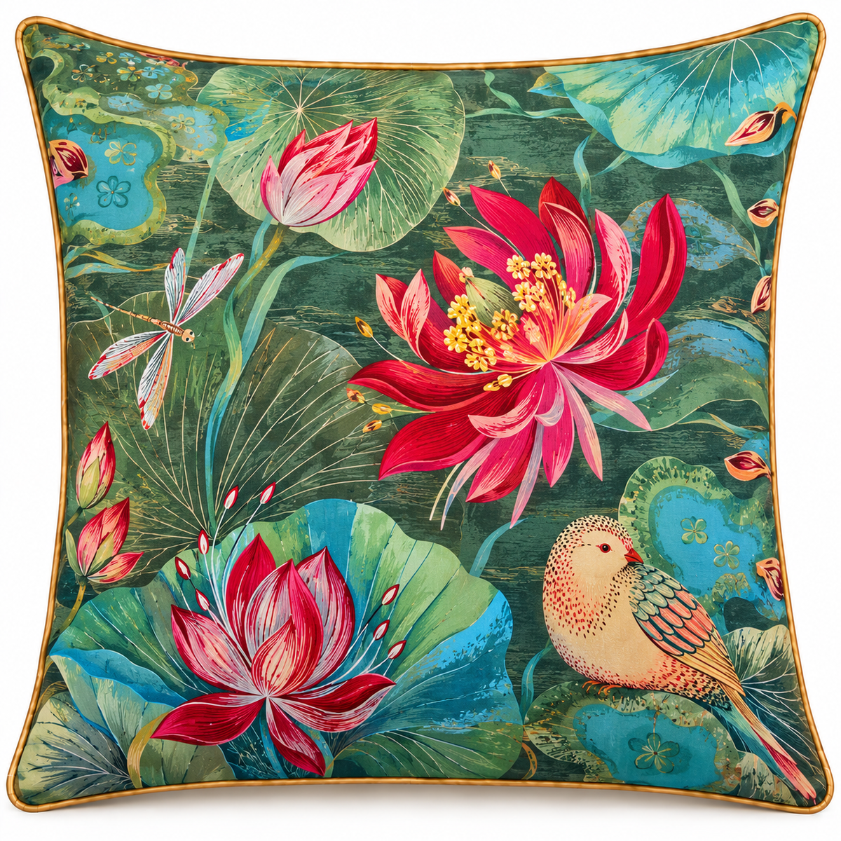 Lotus Lagoon  Cushion Cover