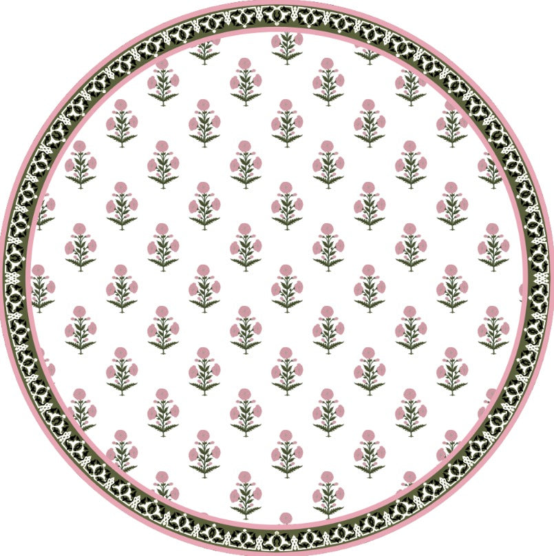 Floral design table cover
