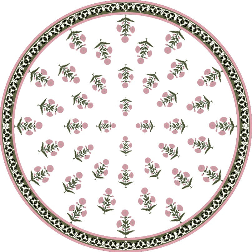 Floral design table cover