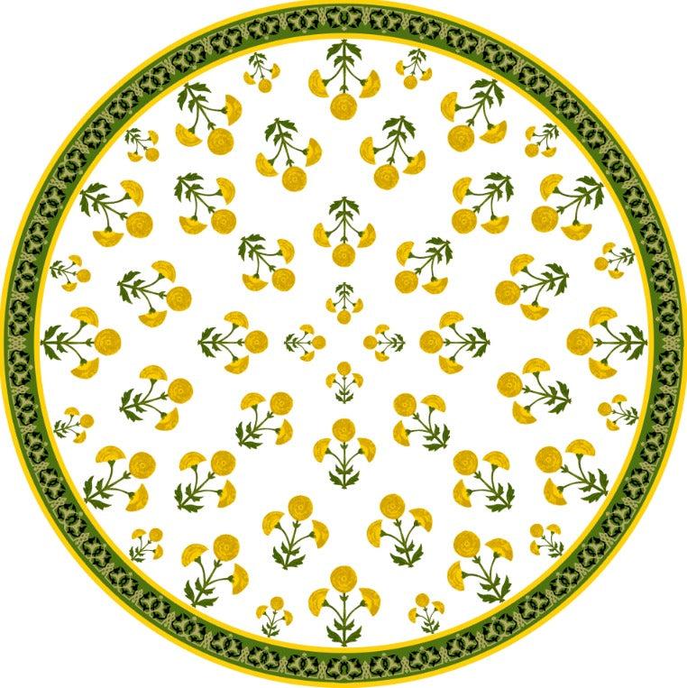 Floral design table cover