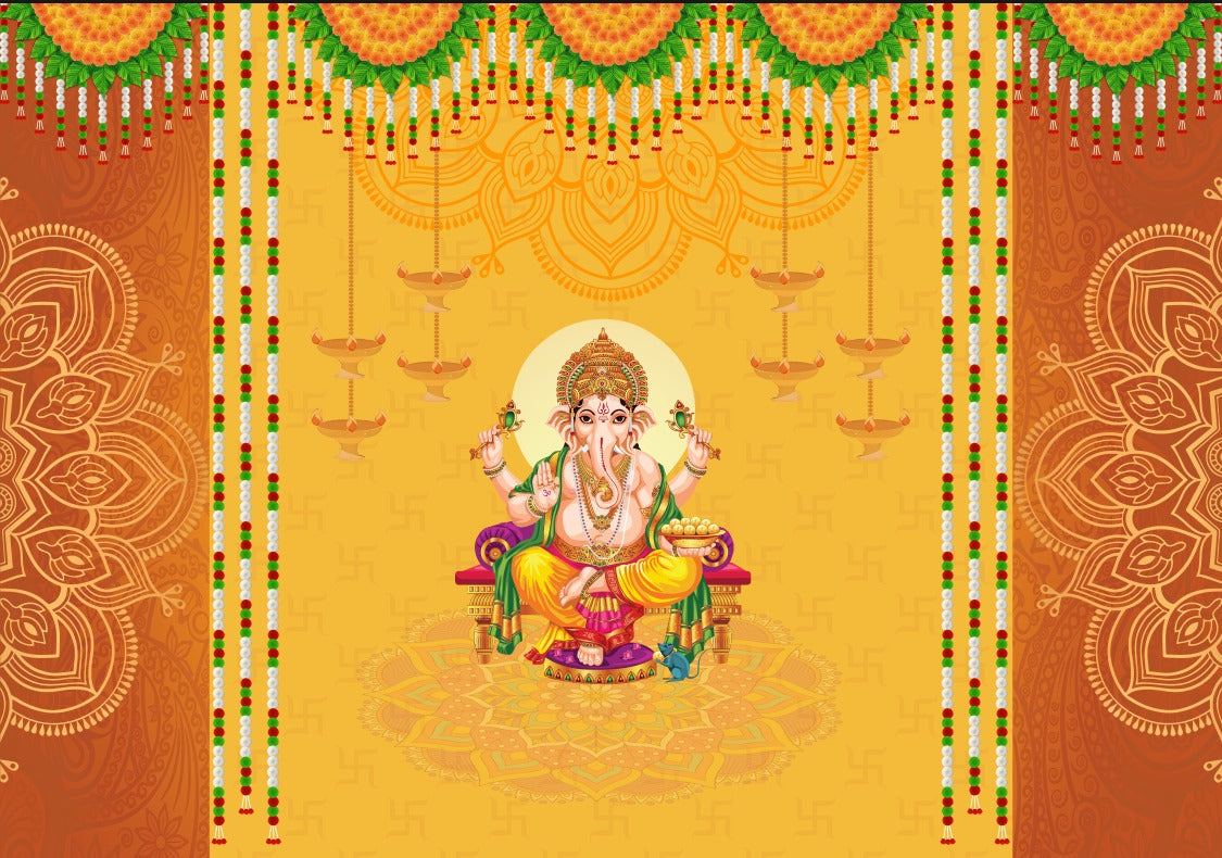 Ganpati style backdrop