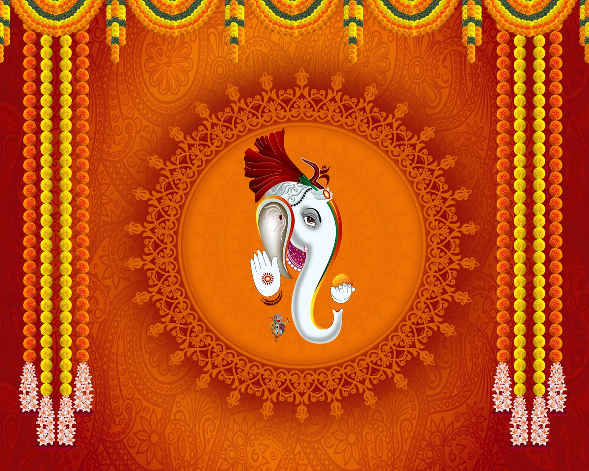 Ganpati style backdrop