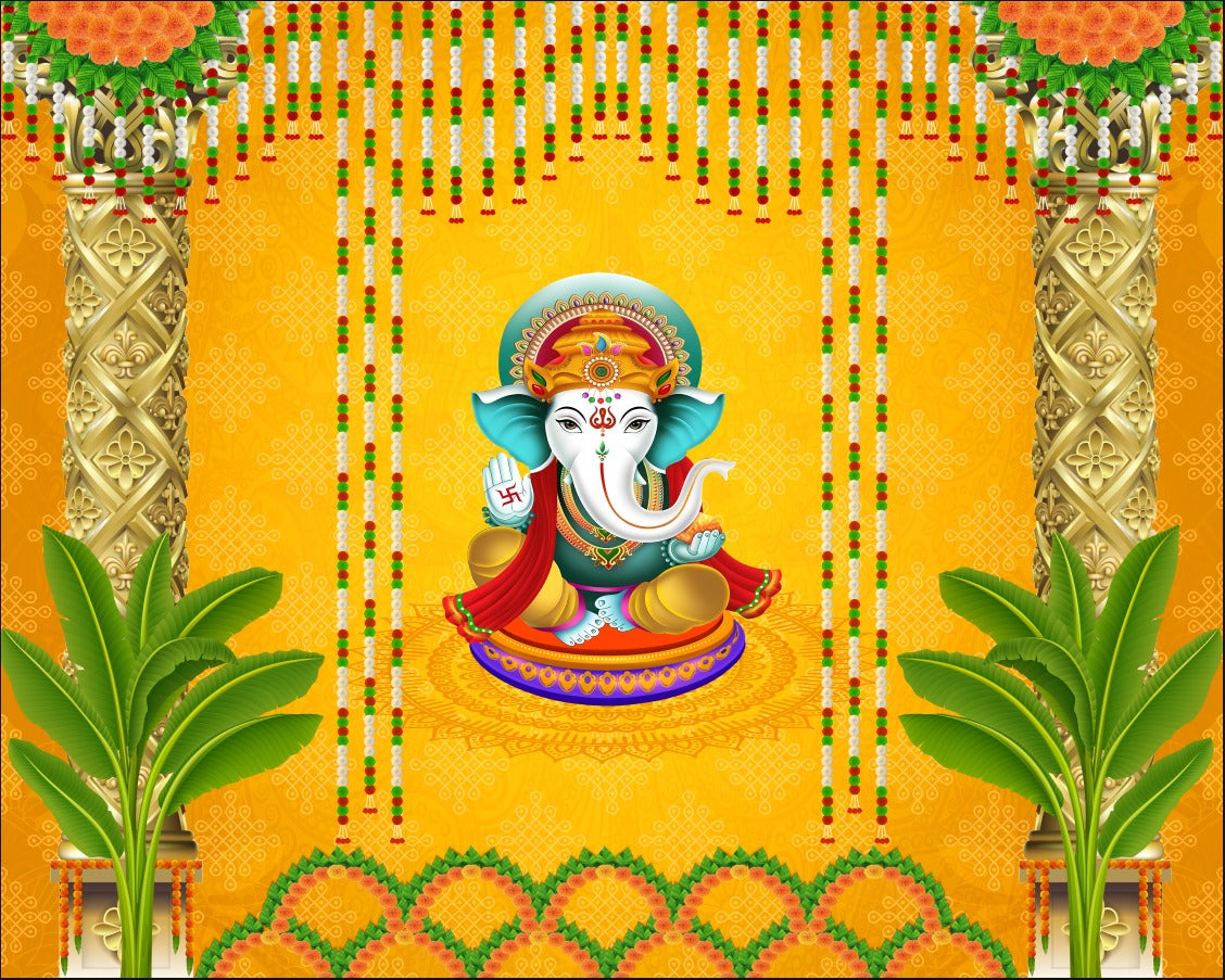 Ganpati style backdrop