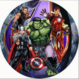 Avengers style spandex backdrop