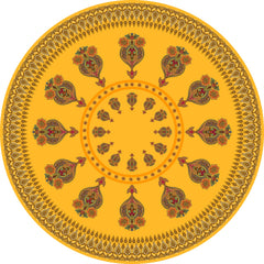 Saffron Mandala Table cover