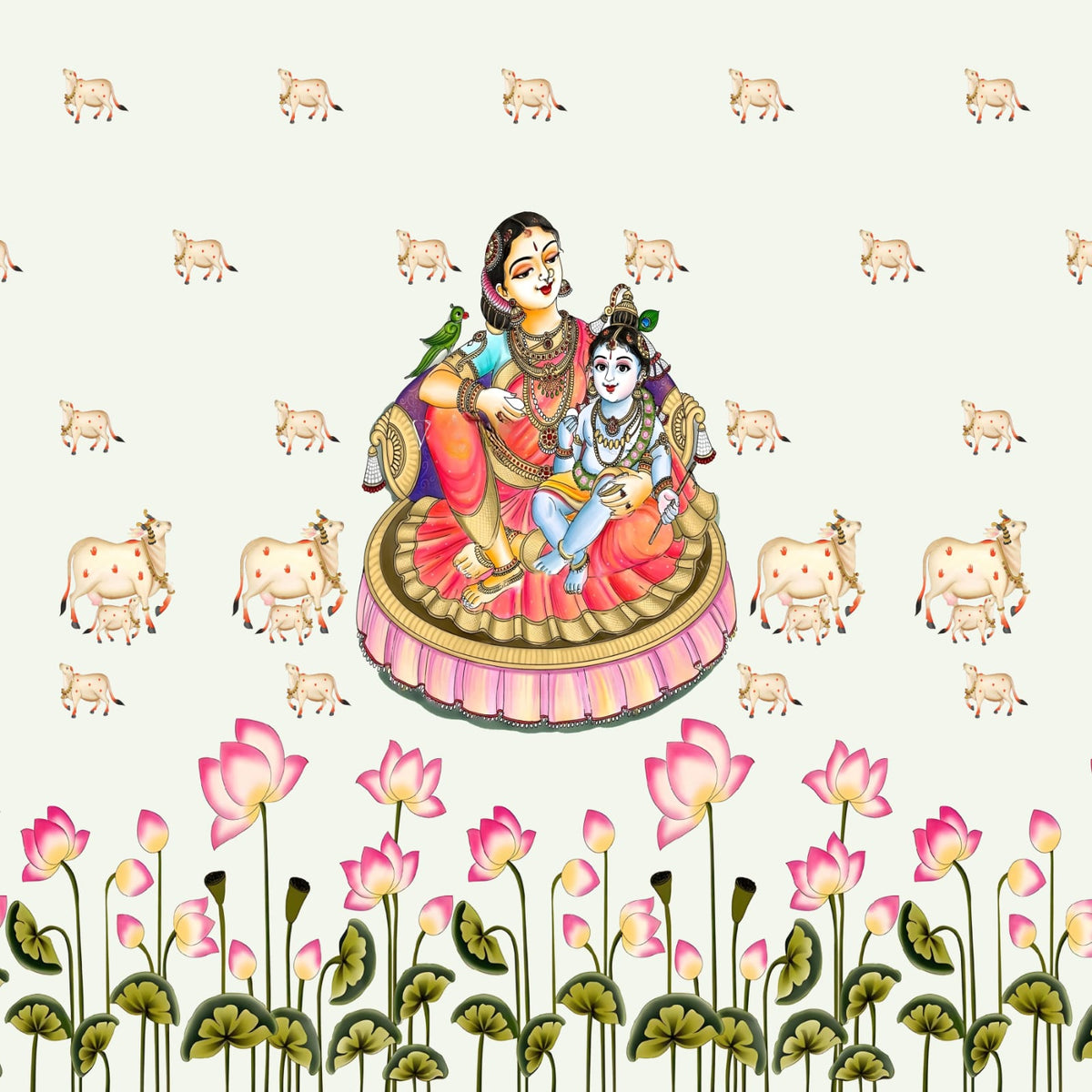 DIVINE LOTUS KRISHNA THEME