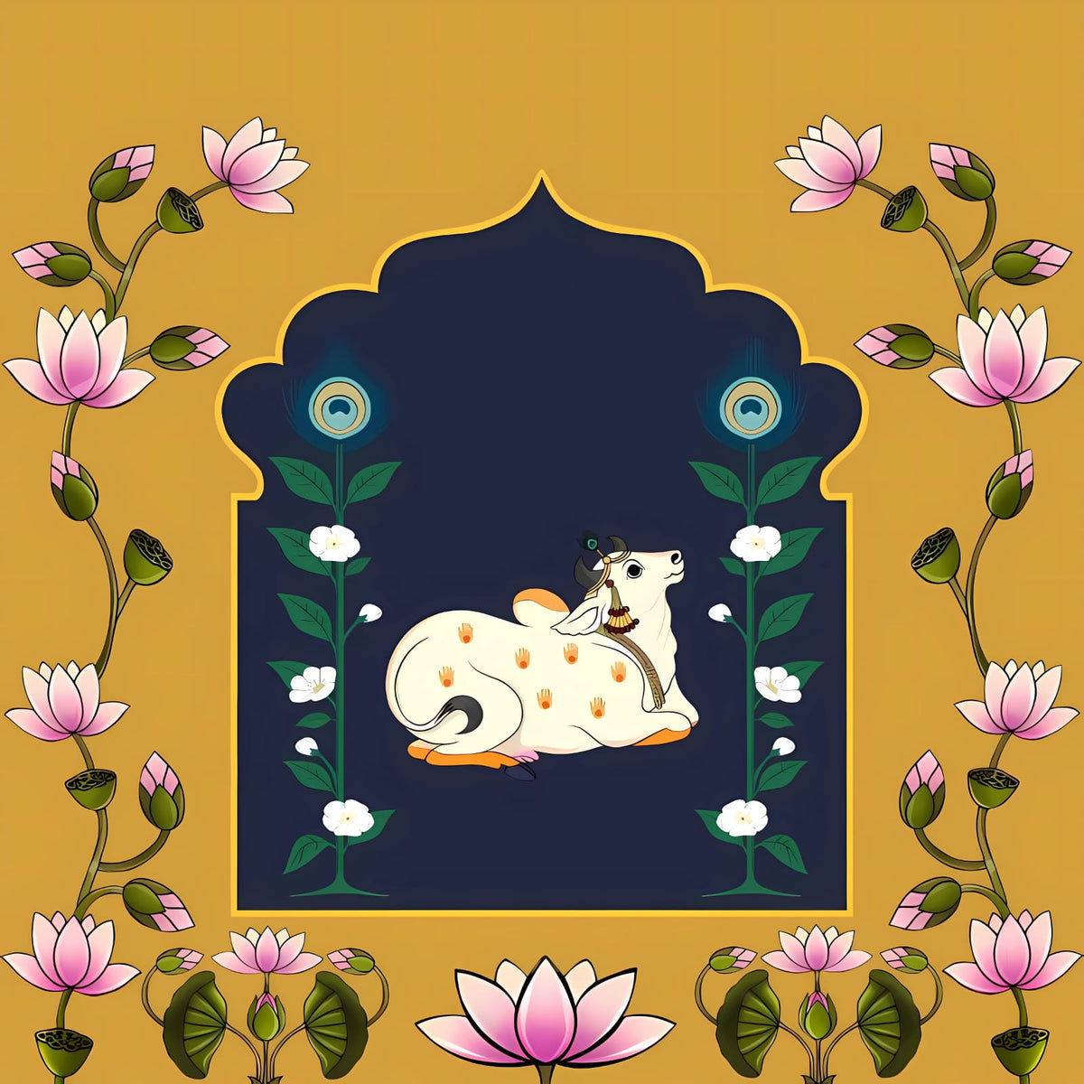 KAMADHENU LOTUS BACKDROP