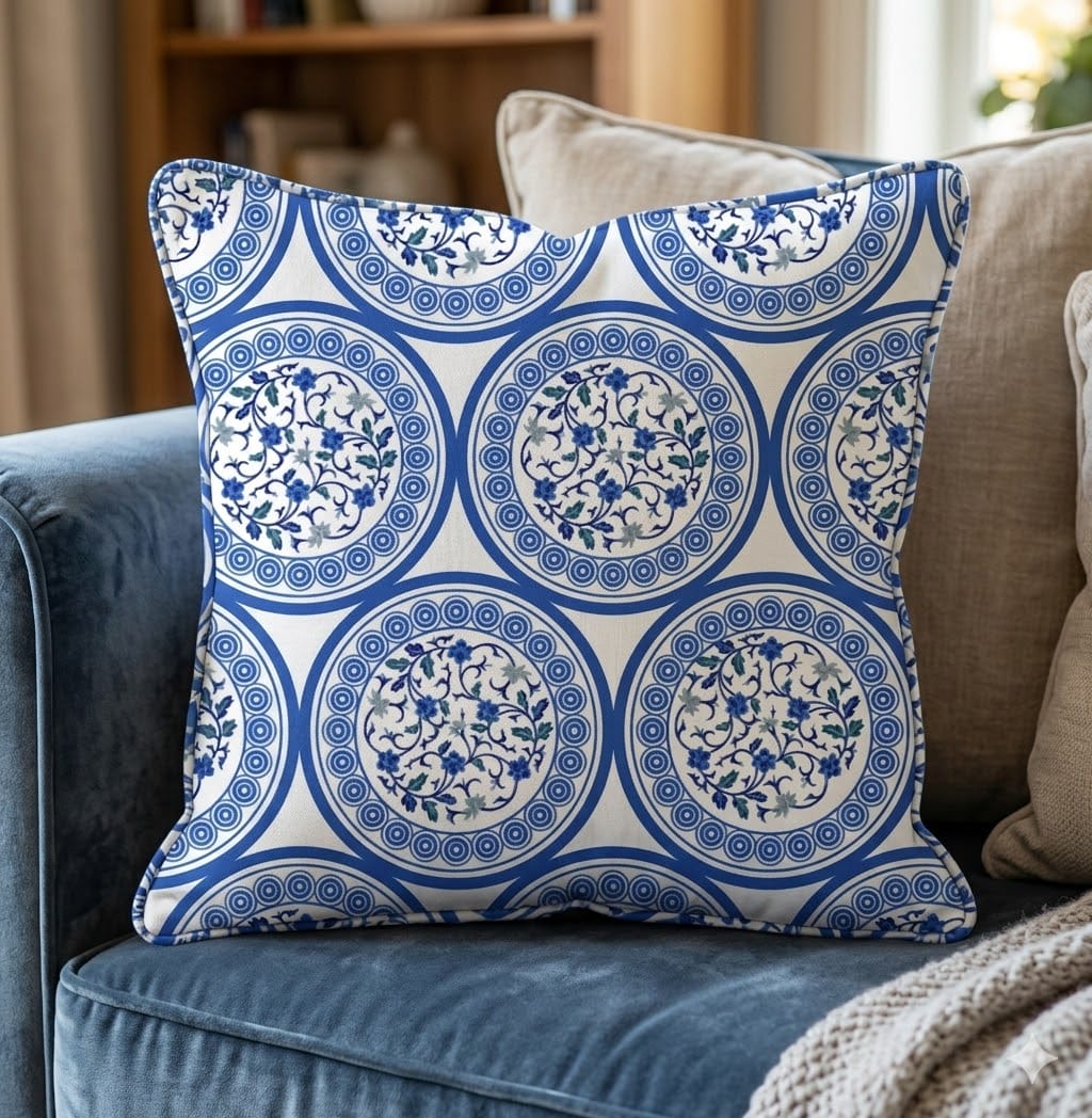 Royal Ceramic Cushion Cover With Piping