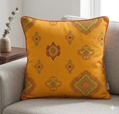 Sunlit Heritage Cushion Cover with piping