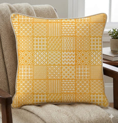 Mosaic Weave cushion Cover With Piping