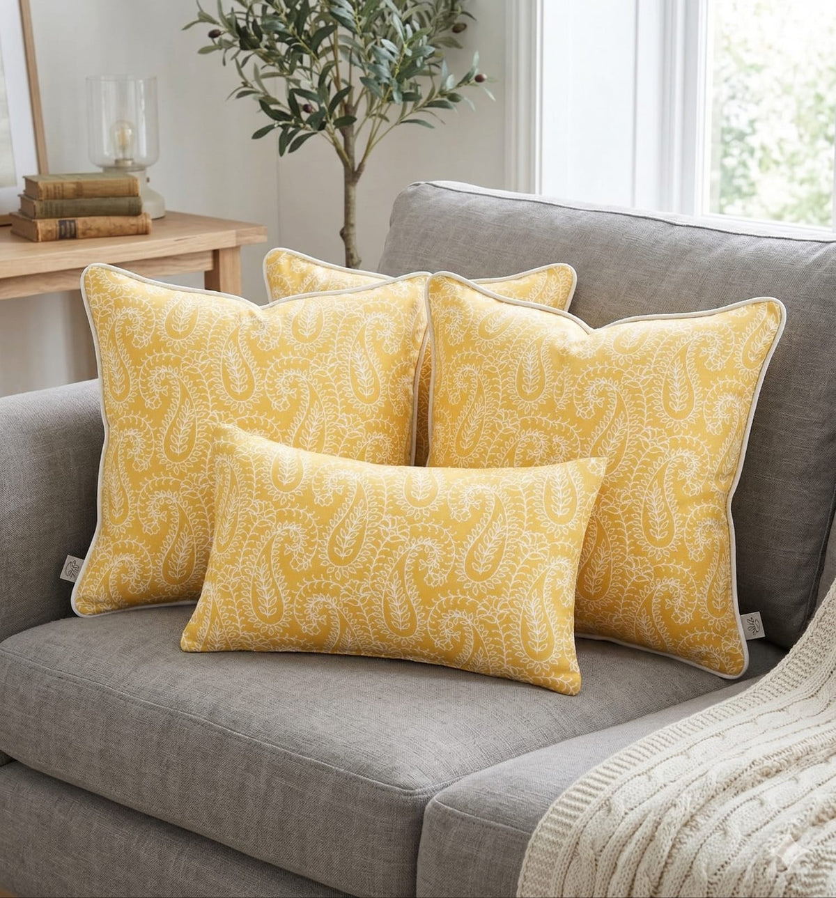 Paisley Luxe Cushion Cover With Piping