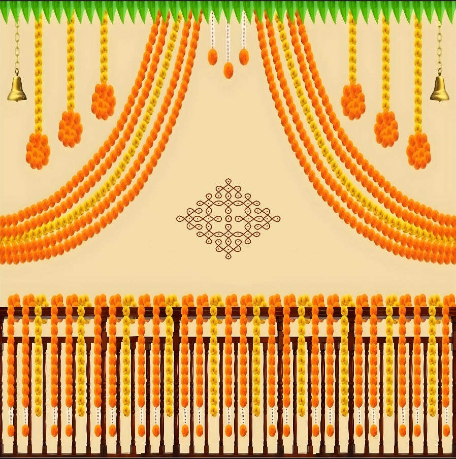 Shubh Mangal Floral Backdrop