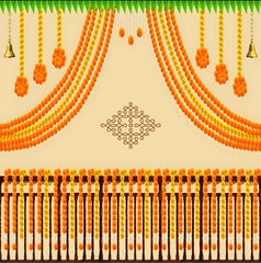 Shubh Mangal Floral Backdrop