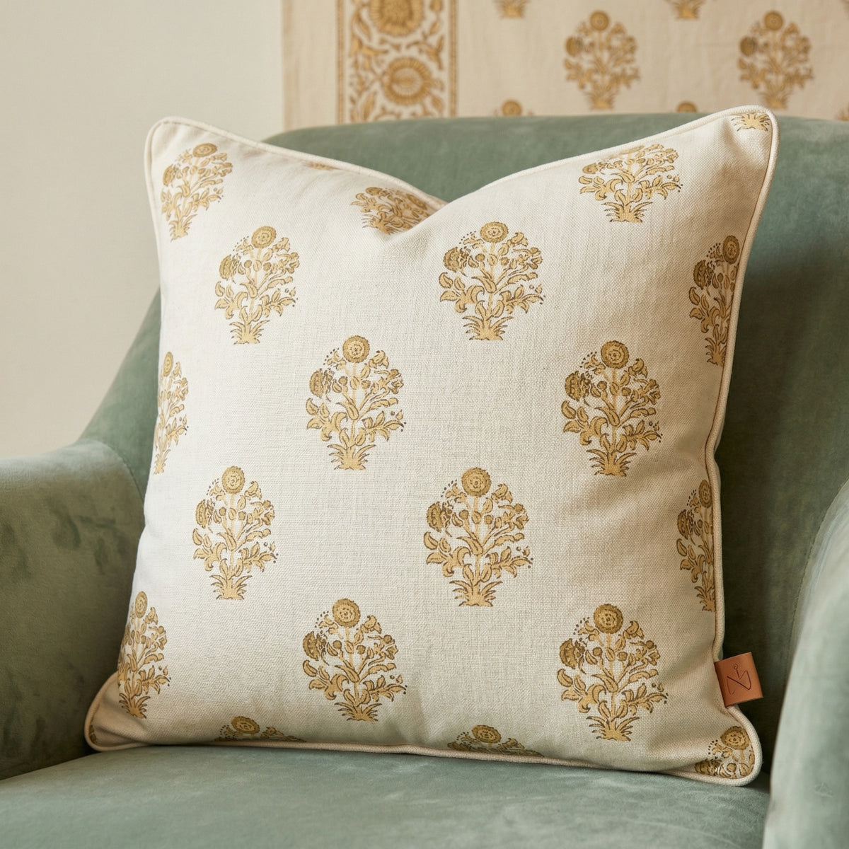 Ivory Luxe Floral Cushion Cover
